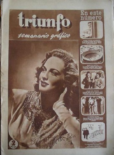 TRIUNFO magazine side cover Issue 38  October 1946