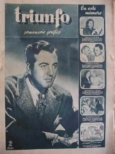 TRIUNFO magazine side cover Issue 41 9 November 1946