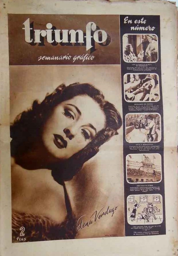 TRIUNFO magazine side cover Issue 43 23 November 1946