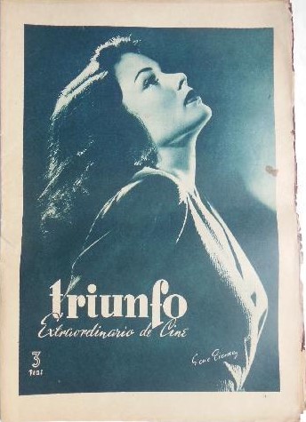 TRIUNFO magazine side cover Issue 36   1946