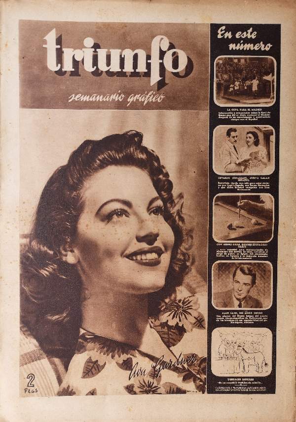 TRIUNFO magazine side cover Issue 74 28 June 1947