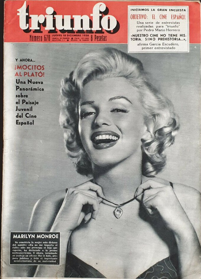 TRIUNFO magazine side cover Issue 670 18 December 1958