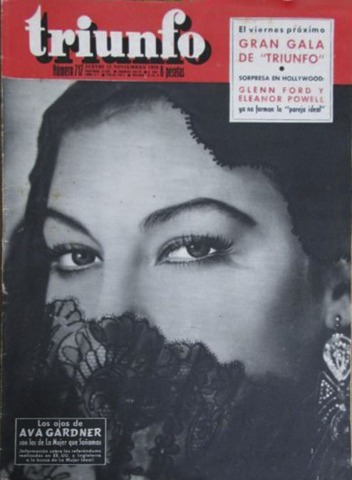 TRIUNFO magazine side cover Issue 717 12 November 1959