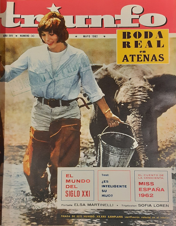 TRIUNFO magazine side cover  May 1962