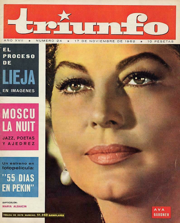 TRIUNFO magazine side cover Issue 24 17 November 1962