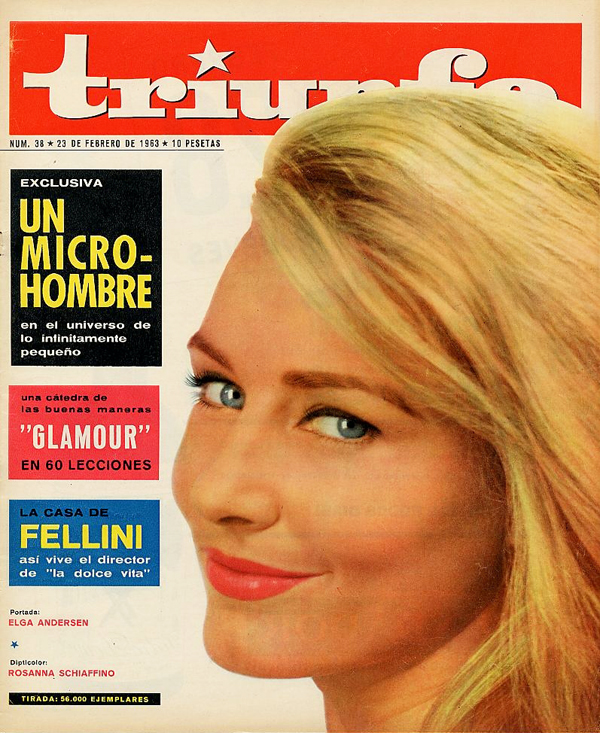 TRIUNFO magazine side cover Issue 38 23 February 1963