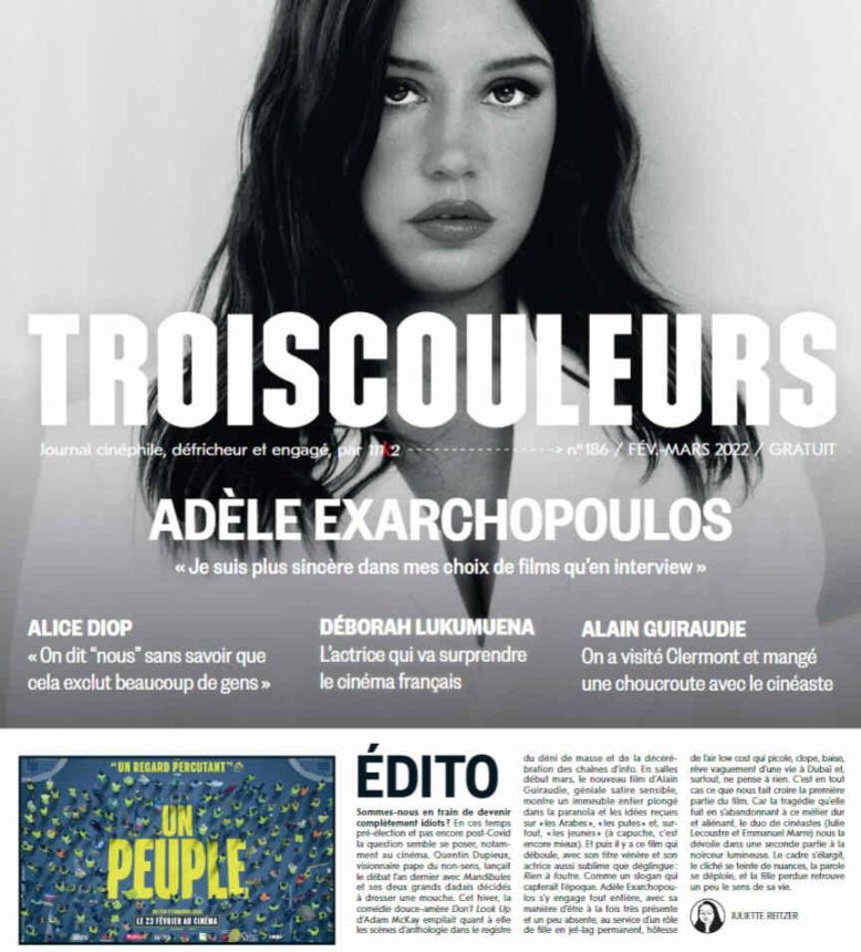 TROIS COULEURS magazine side cover Issue 186  February/March 2022