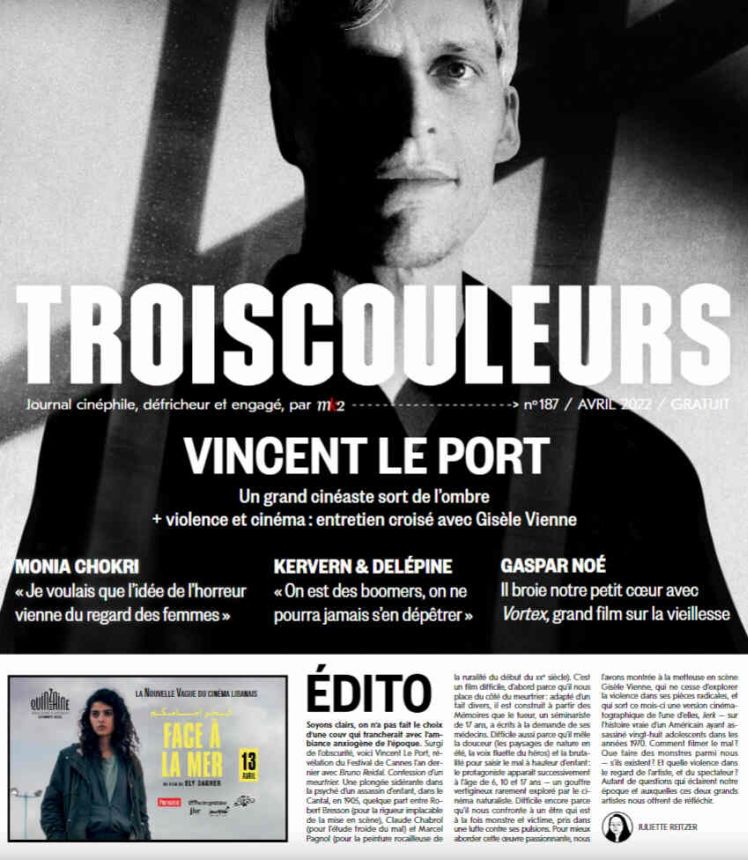 TROIS COULEURS magazine side cover Issue 187  April 2022
