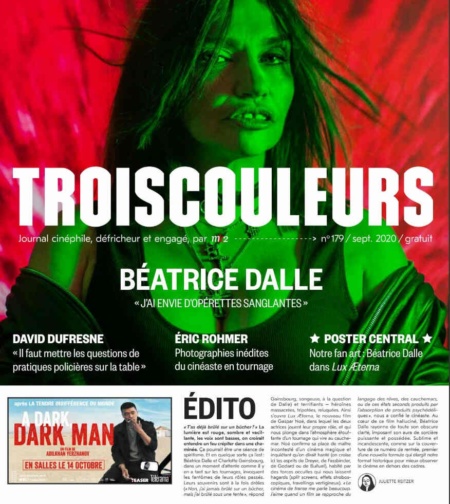 TROIS COULEURS magazine side cover Issue 179  September 2020