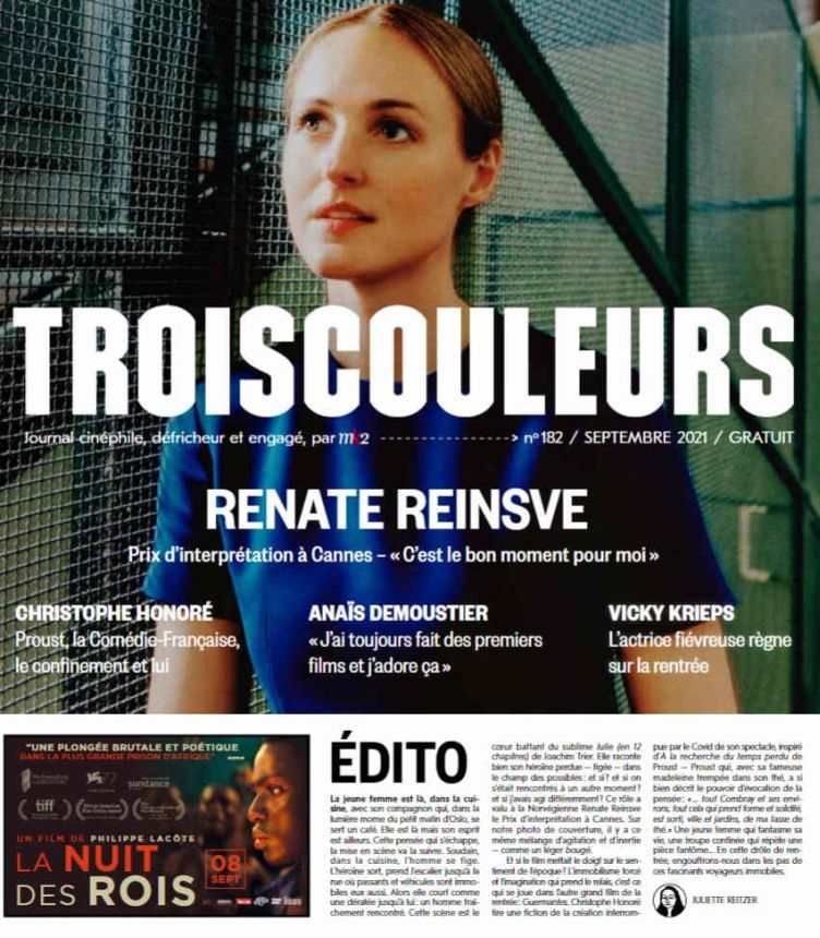 TROIS COULEURS magazine side cover Issue 182  September 2021