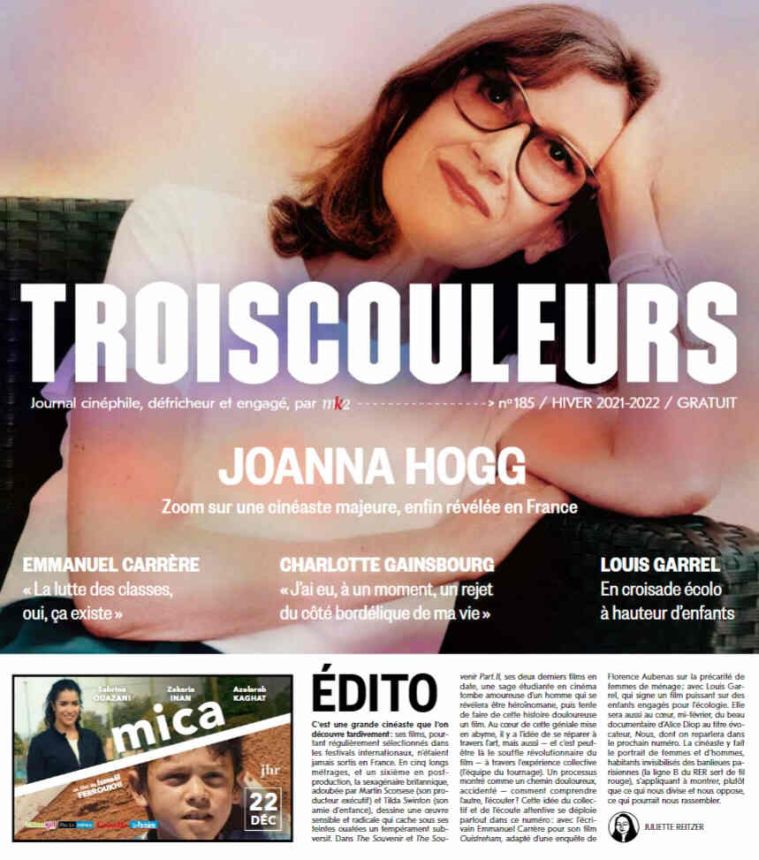 TROIS COULEURS magazine side cover Issue 185  December 2021