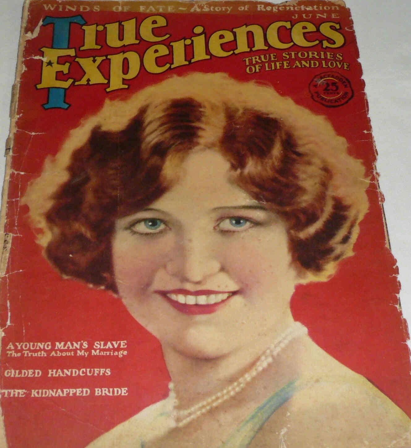 TRUE EXPERIENCES magazine side cover June 1926