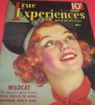 TRUE EXPERIENCES magazine side cover May 1936