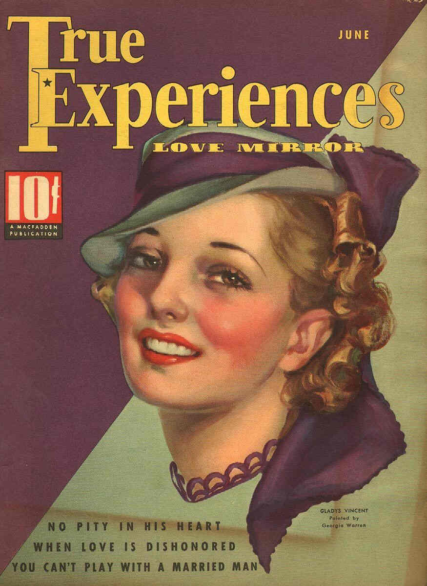 TRUE EXPERIENCES magazine side cover June 1937