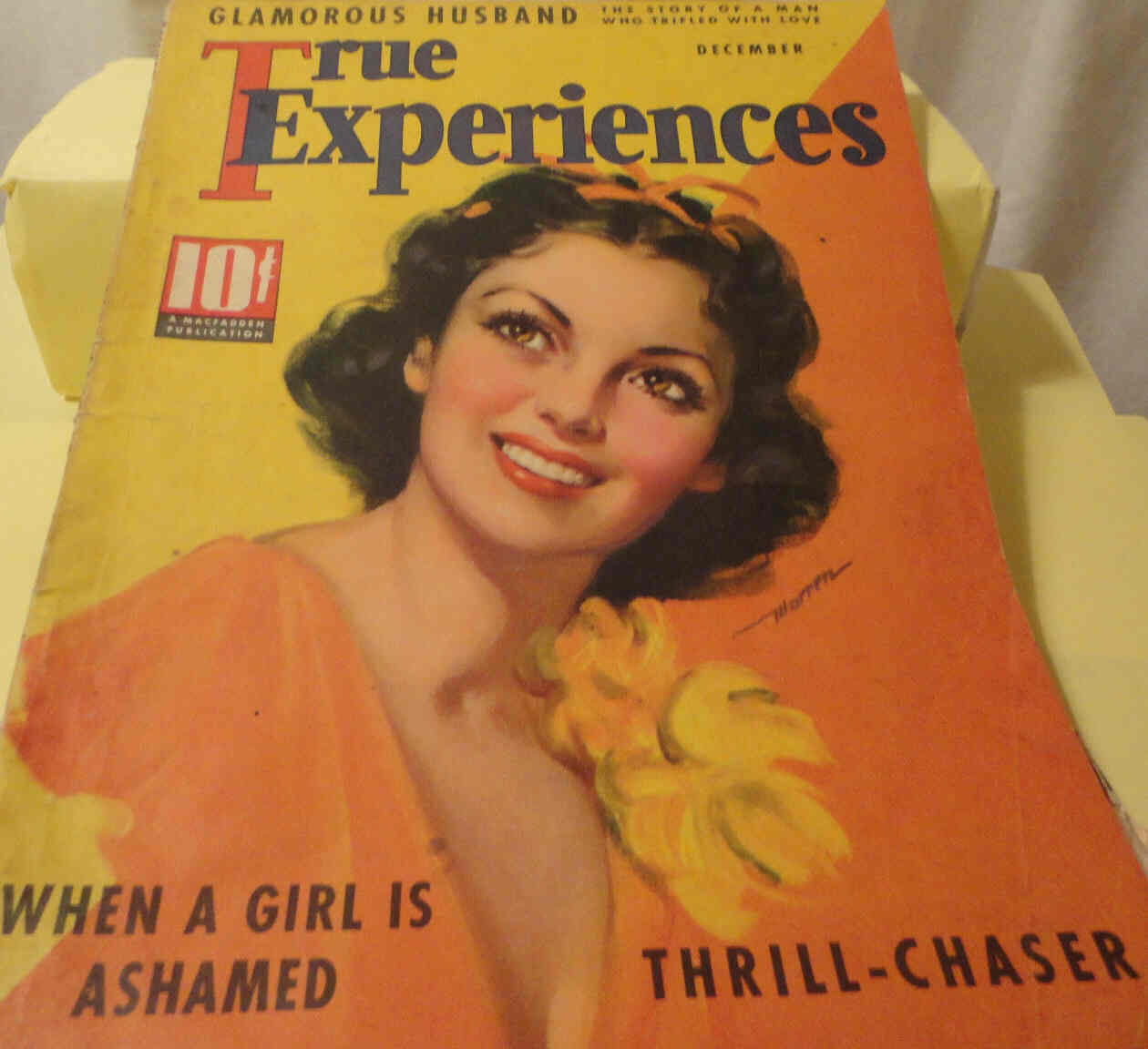 TRUE EXPERIENCES magazine side cover December 1937