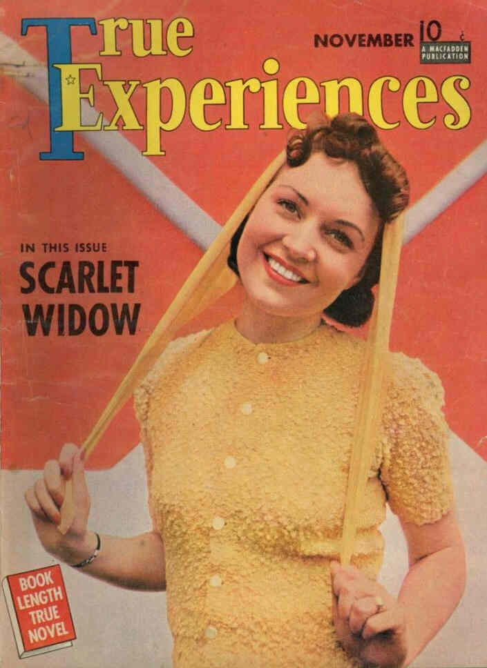 TRUE EXPERIENCES magazine side cover November 1940