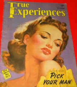 TRUE EXPERIENCES magazine side cover October 1941