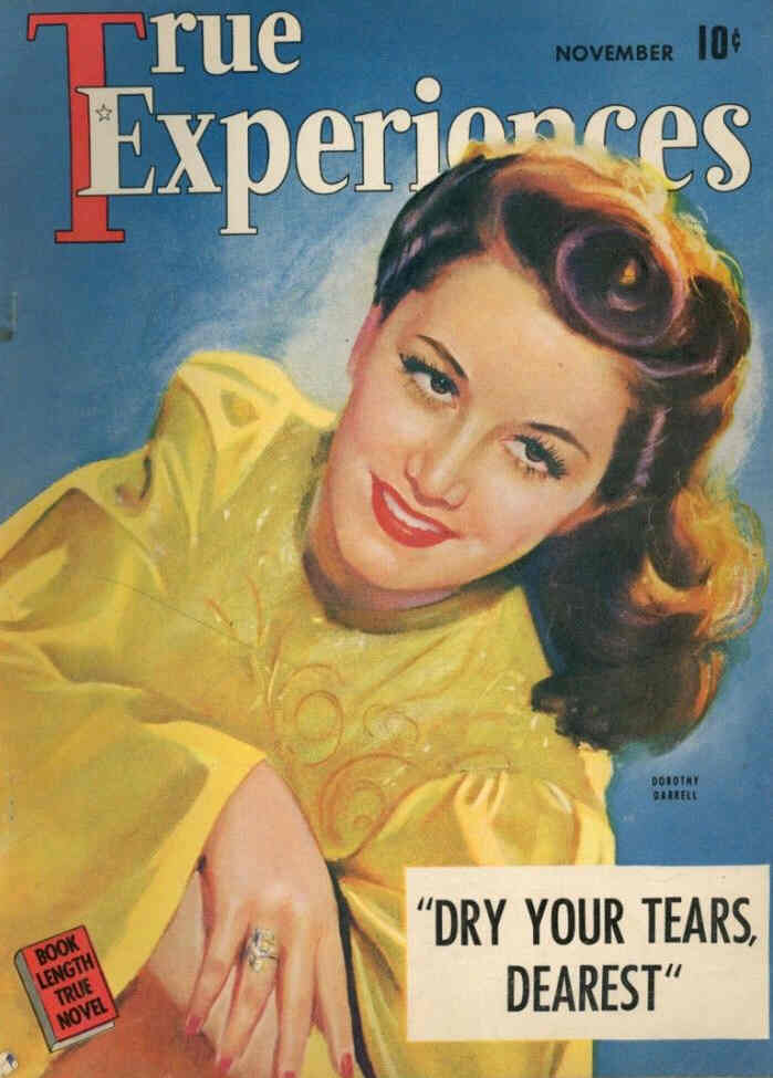 TRUE EXPERIENCES magazine side cover November 1941