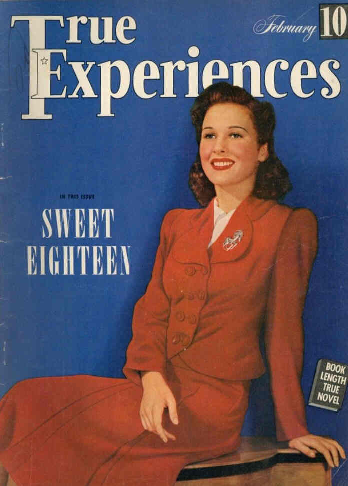 TRUE EXPERIENCES magazine side cover February 1942