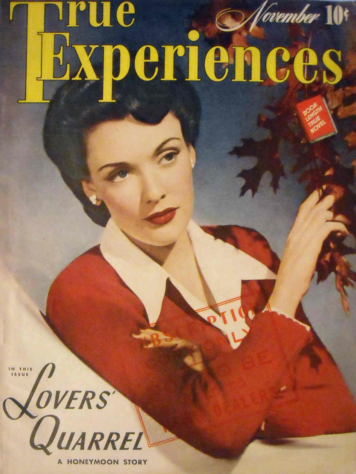 TRUE EXPERIENCES magazine side cover November 1942