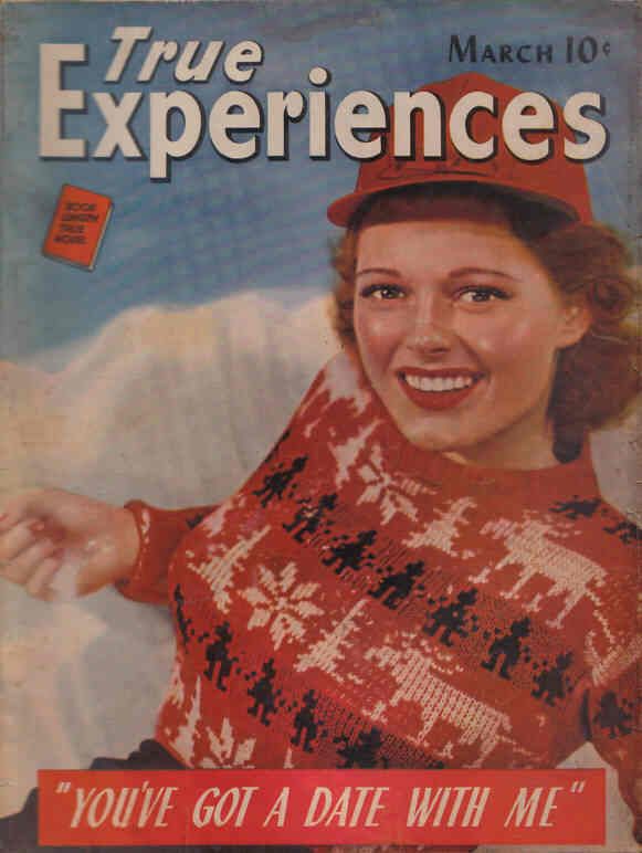 TRUE EXPERIENCES magazine side cover March 1943