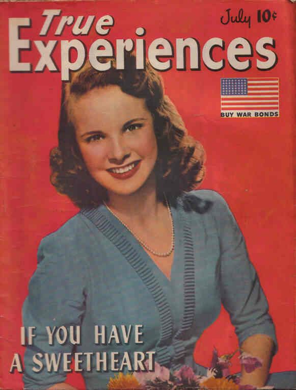 TRUE EXPERIENCES magazine side cover July 1943