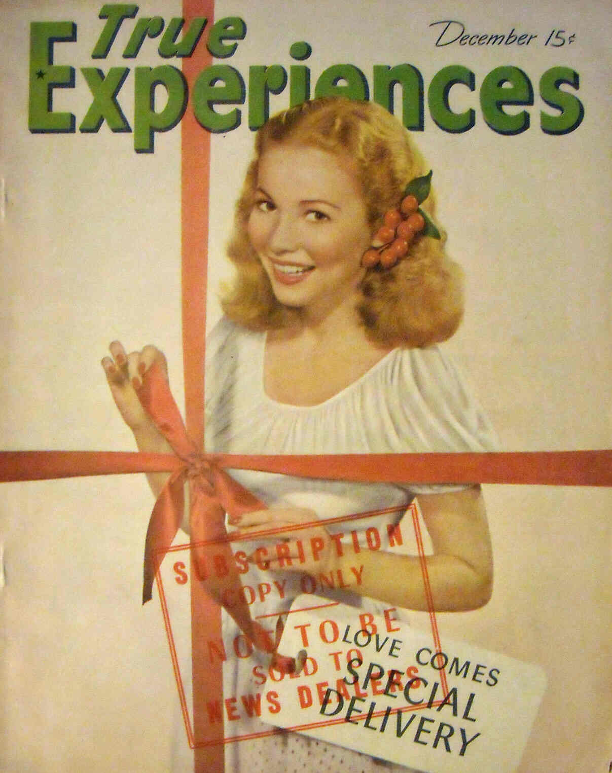 TRUE EXPERIENCES magazine side cover December 1944