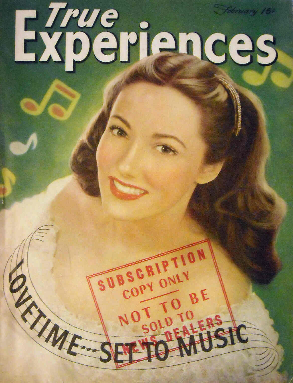 TRUE EXPERIENCES magazine side cover February 1945