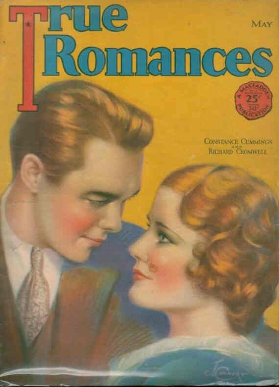 TRUE ROMANCES magazine side cover May 1931