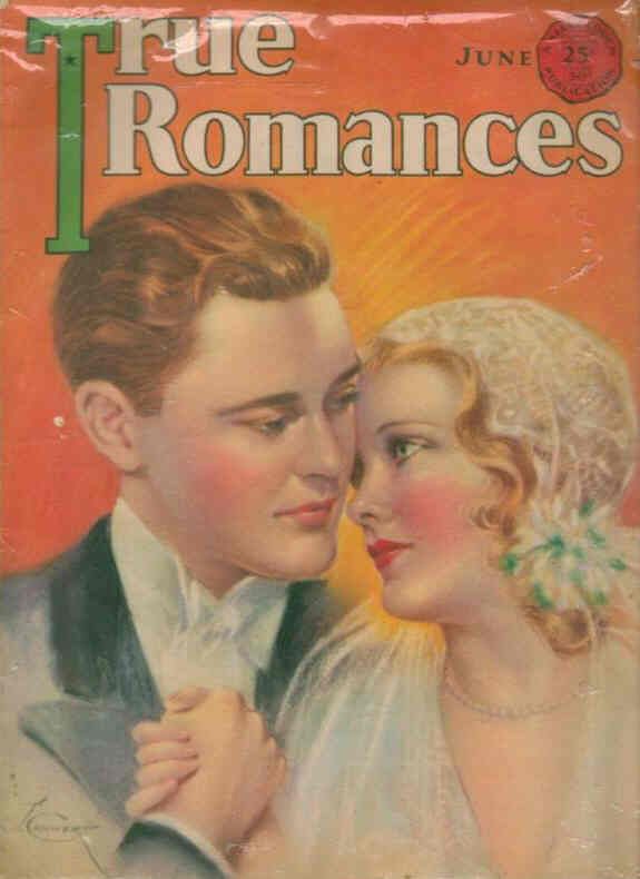 TRUE ROMANCES magazine side cover June 1931