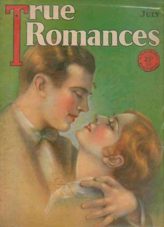 TRUE ROMANCES magazine side cover July 1931