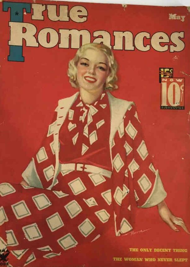 TRUE ROMANCES magazine side cover May 1935