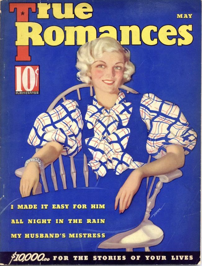 TRUE ROMANCES magazine side cover May 1936