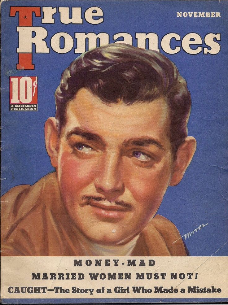 TRUE ROMANCES magazine side cover November 1936