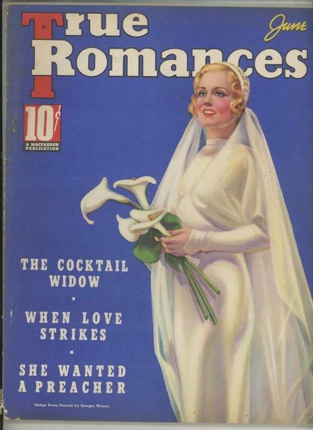 TRUE ROMANCES magazine side cover June 1937