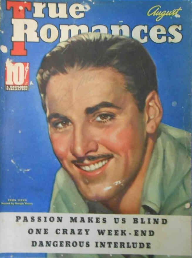 TRUE ROMANCES magazine side cover August 1937