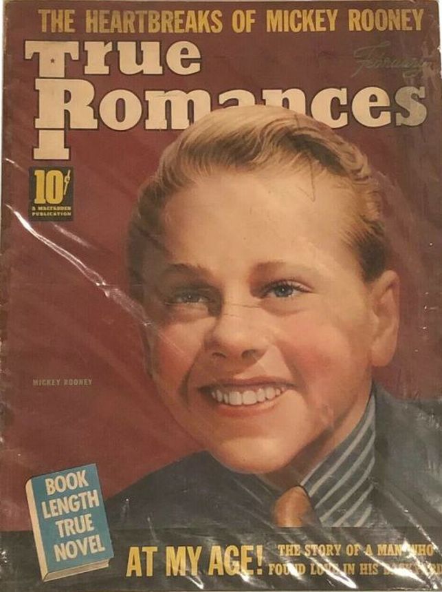 TRUE ROMANCES magazine side cover February 1939