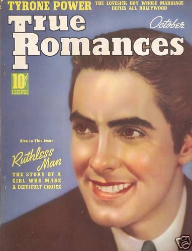 TRUE ROMANCES magazine side cover October 1939