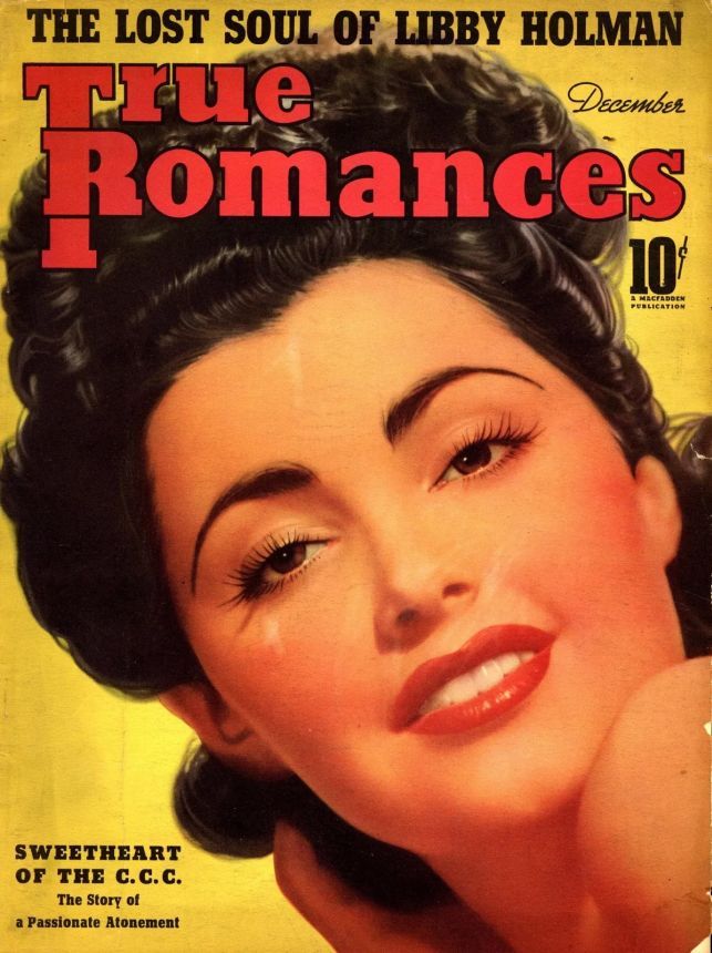 TRUE ROMANCES magazine side cover December 1939