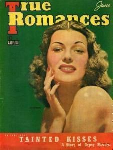 TRUE ROMANCES magazine side cover June 1940