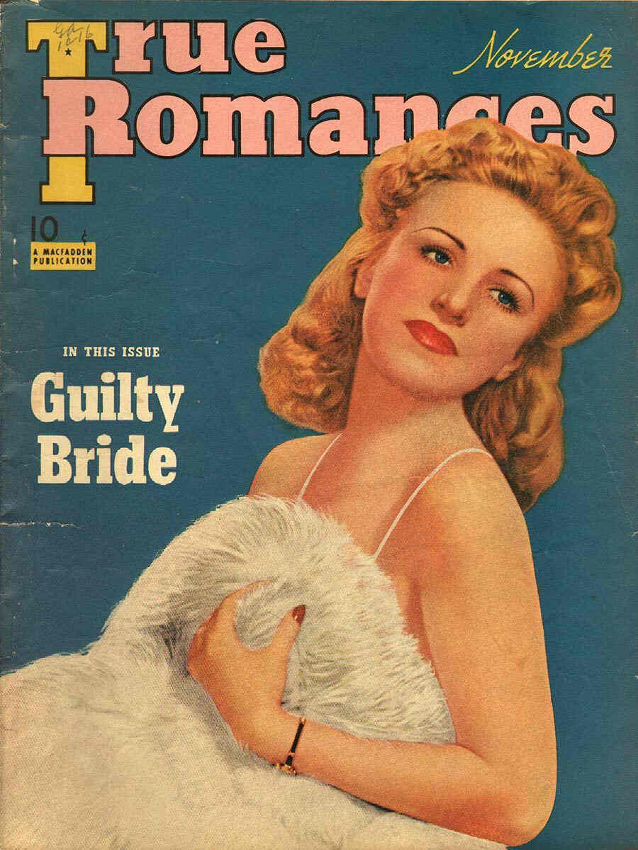 TRUE ROMANCES magazine side cover November 1940