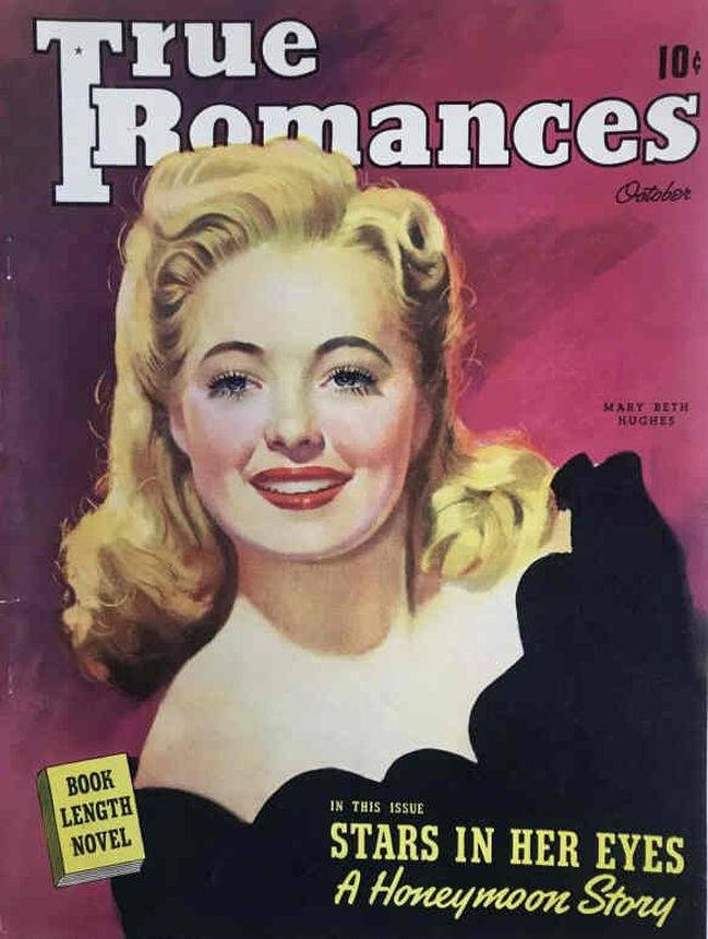 TRUE ROMANCES magazine side cover October 1941