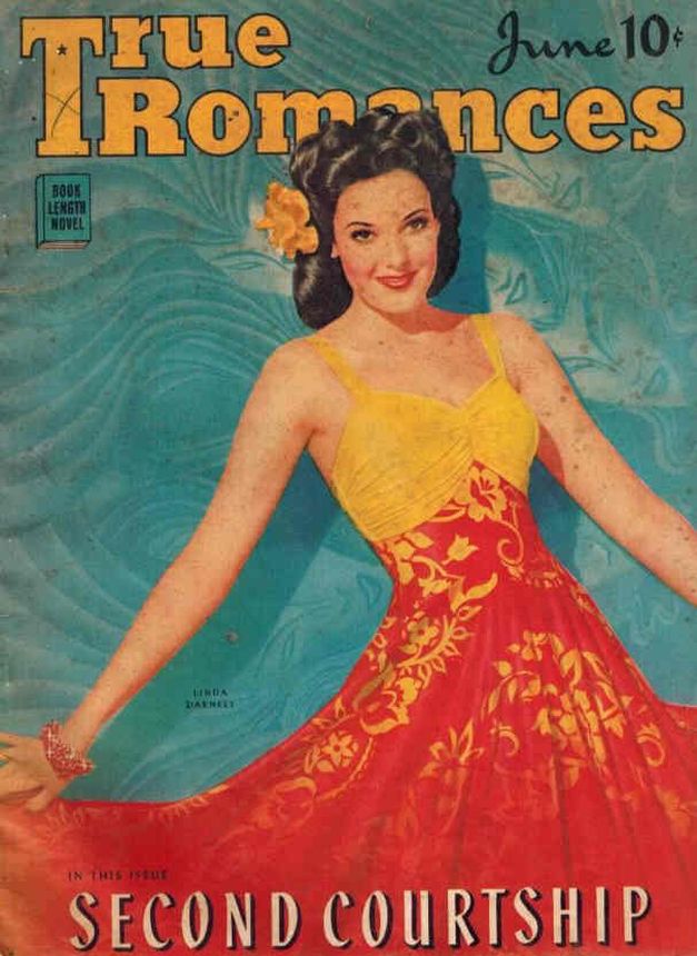 TRUE ROMANCES magazine side cover June 1942