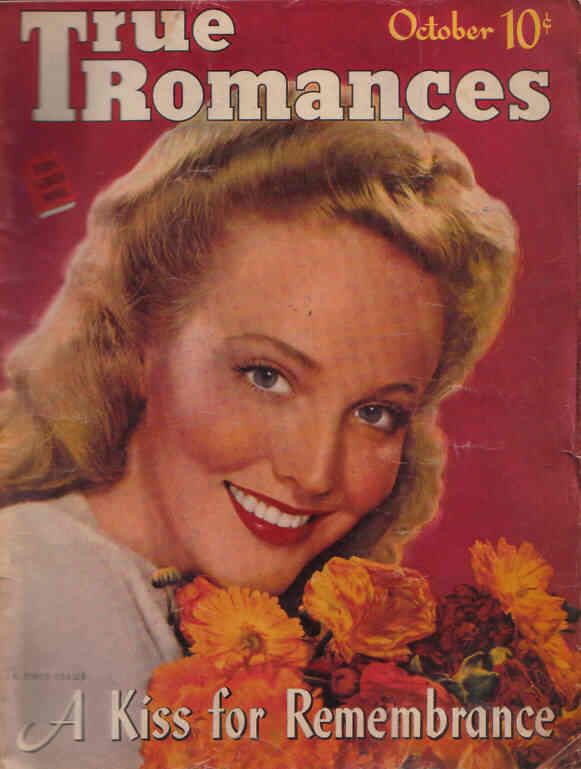 TRUE ROMANCES magazine side cover October 1942