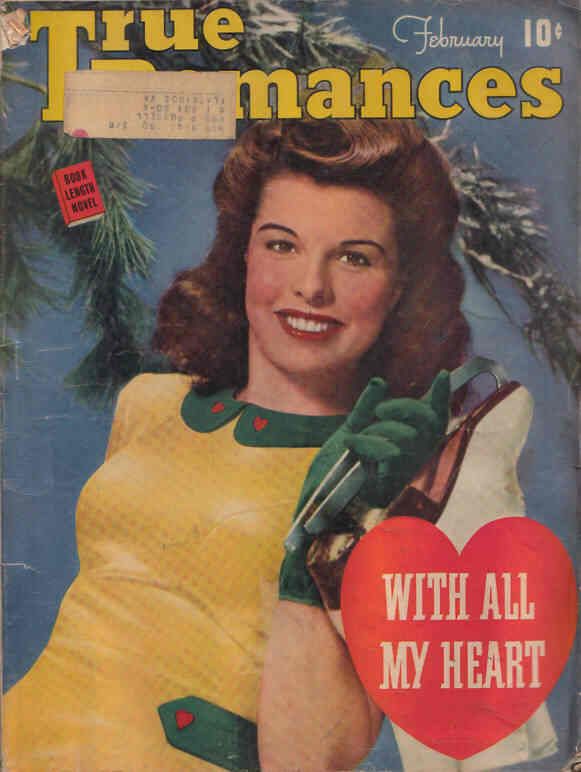 TRUE ROMANCES magazine side cover February 1943