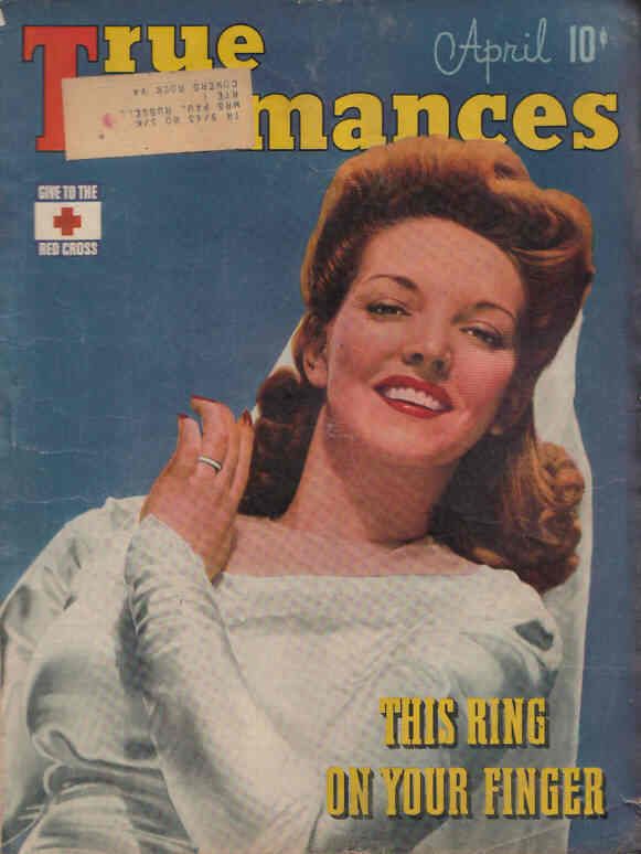 TRUE ROMANCES magazine side cover April 1943