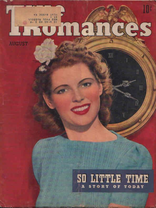 TRUE ROMANCES magazine side cover August 1943