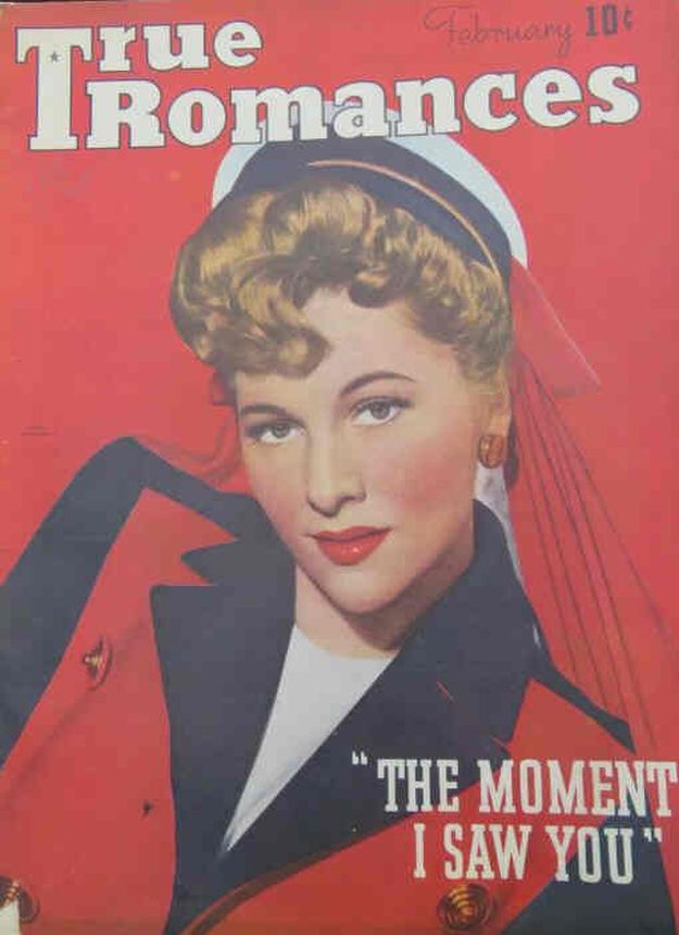 TRUE ROMANCES magazine side cover February 1944