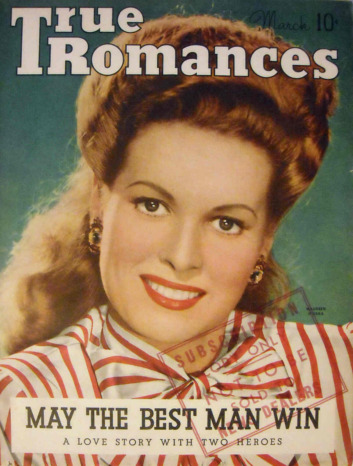 TRUE ROMANCES magazine side cover March 1944