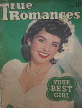 TRUE ROMANCES magazine side cover June 1944